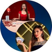Live-dealer blackjack table on asianbandar all with multiple camera angles and betting interface